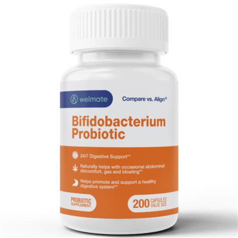 Welmate Bifidobacterium Probiotic 200 Count Capsules 247 Digestive Support 200 015