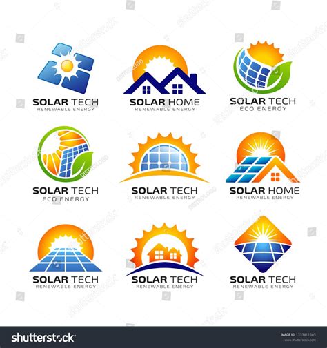 Sun Solar Energy Logo Design Template Stock Vector Royalty Free