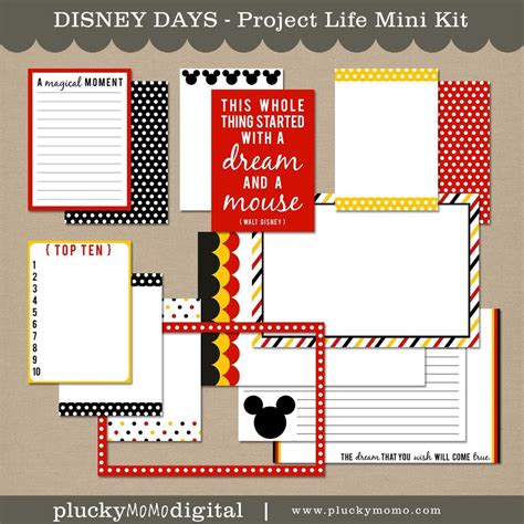 Disney Inspired Cards By Plucky Momo Disney Project Life Project
