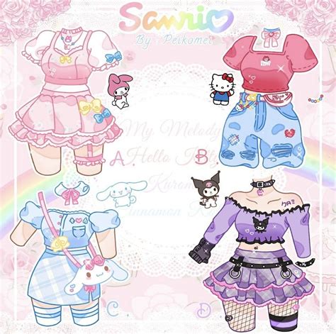 Sanrio Outfits 1 Hello Kitty Drawing Cute Drawings Cute Kawaii