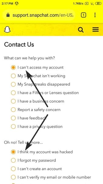 Enter your phone number and then choose whether you want to use the message. How to Unlock Snapchat Account