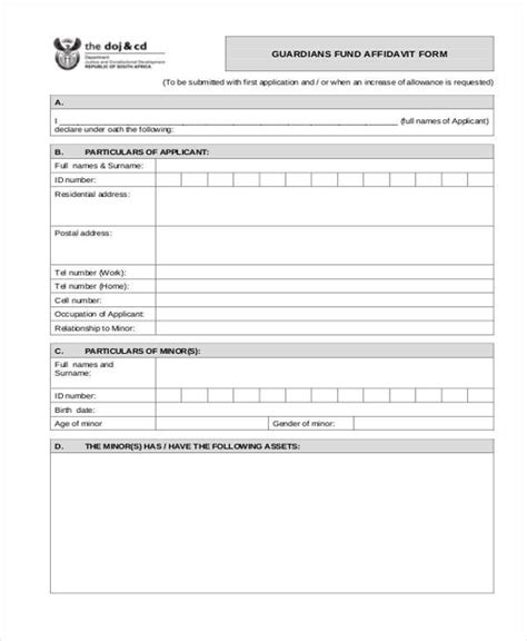 Certification of sss premium contributions indicating number and. FREE 9+ Sample Guardianship Affidavit Forms in PDF | MS Word
