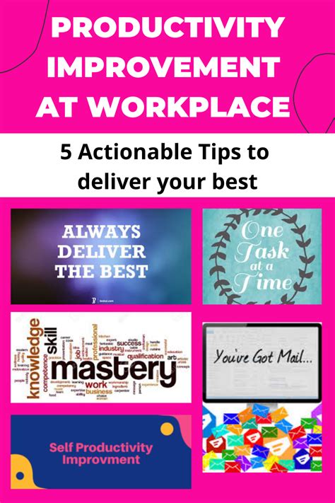 Productivity Improvement At Workplace 5 Actionable Tips To Deliver