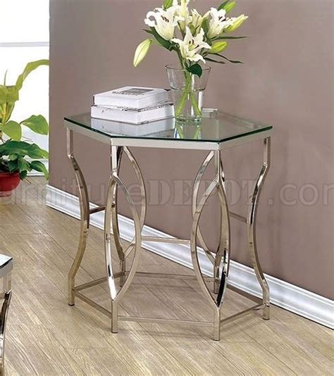 Zola Coffee And 2 End Tables Set Cm4160 In Chrome Woptions