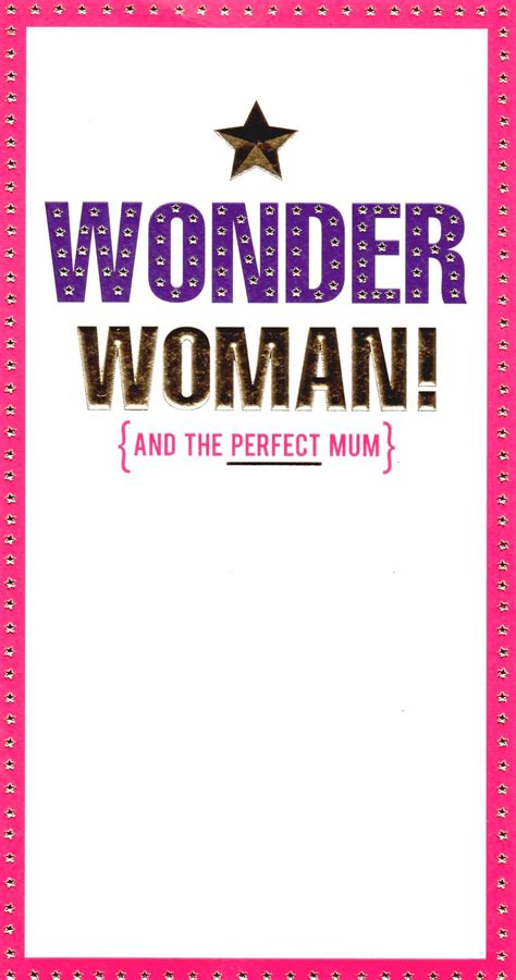 Wonder Woman And The Perfect Mum Mothers Day Card Cards Love Kates