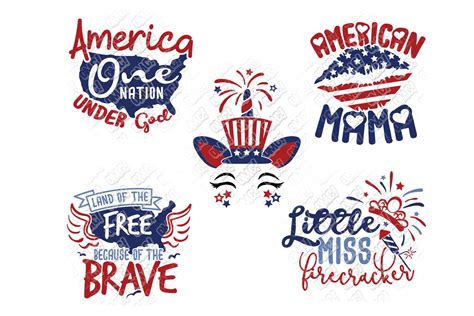 4th of July SVG in SVG/DXF/EPS/JPG/PNG • OhMyCuttables
