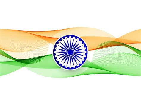 Free Vector Abstract Wavy Indian Flag Design