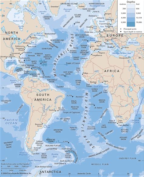 Map Of Atlantic Ocean Atlantic Ocean Map
