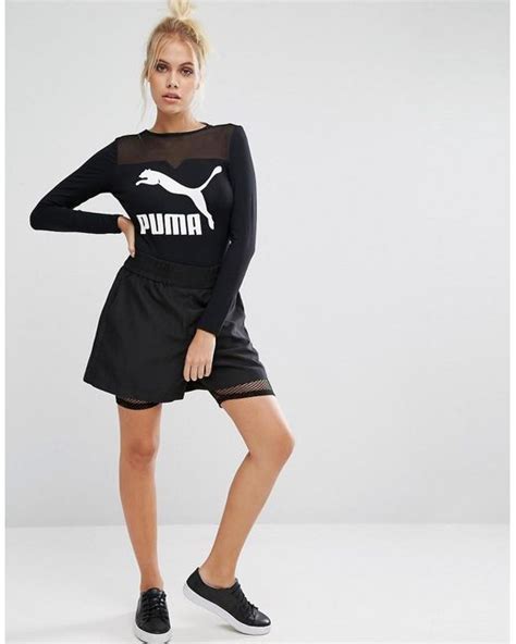 Puma Exclusive To Asos Logo Body With Extreme Low Back In Black Save 21 Lyst