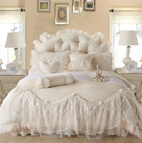 Complete bed set includes matching sheet set twin full. Free Shipping wholesale satin lace bedding set Korean ...
