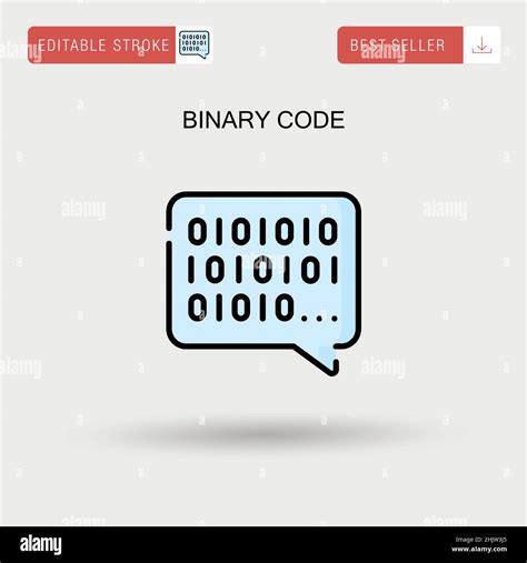 Binary Code Simple Vector Icon Stock Vector Image And Art Alamy