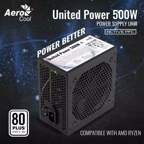Jual Psu Power Supply Pc 500 Watt Aerocool United Power Psu 500w 80