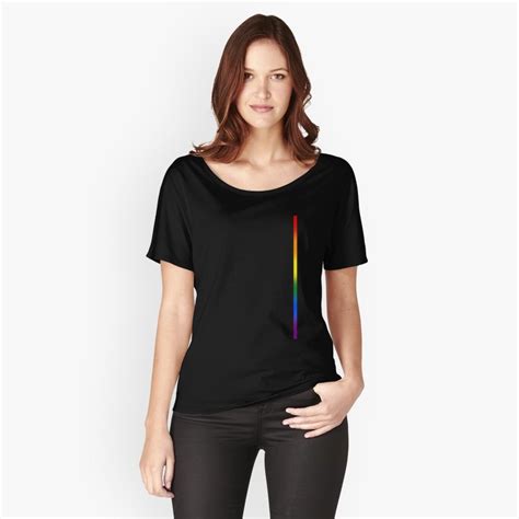Rainbow Pride Flag Vertical Pride Stripe T Shirt By Skr