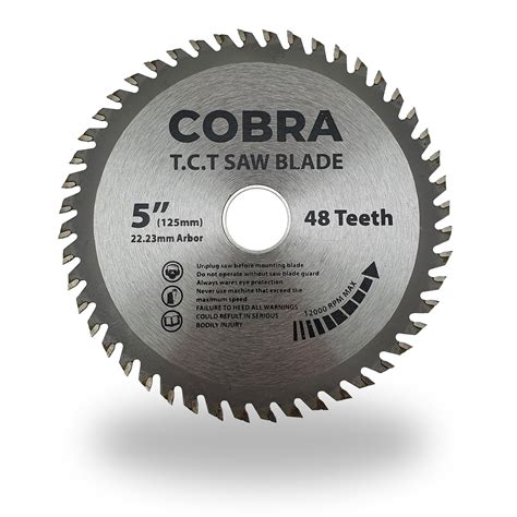 Cobra 5 125mm Circular Aluminium Cutting Saw Blade Disc 1 Each
