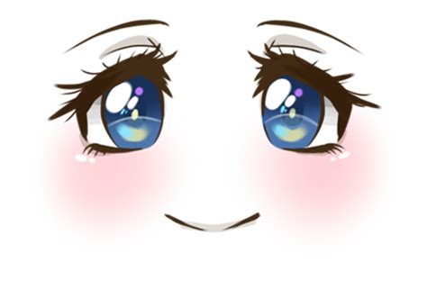 Smug anime face refers to a variety of reaction images featuring anime characters with a smug smile on their faces that are often used in manga and soon after the first thread, the term smug anime face began to appear over 4chan, as well as on other sites, with the first smug anime face image. cute anime eyes png - Cute Face Smile Blush Blueeyes Anime Animegirl Manga - Anime Face Roblox ...