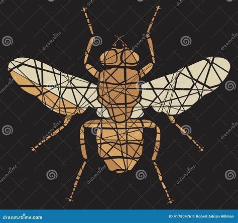 Fly Mosaic Stock Vector Illustration Of House Insect 41780476
