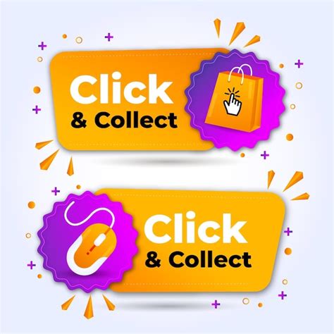 Premium Vector Detailed Click And Collect Sign