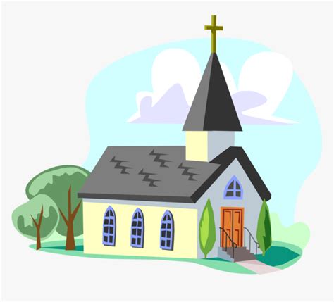 Vector Illustration Of Christian Church Cathedral House Imagen De Una