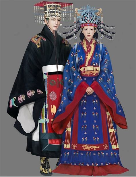 Hanbok Illustration 한복 Hanbok Korean Traditional Clothes Dress 궁중