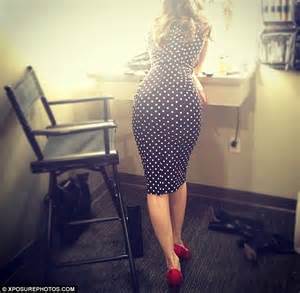 Emmy Rossum Lets Her Pert Derriere Do The Talking As She Prepares For Tv Appearance Daily Mail