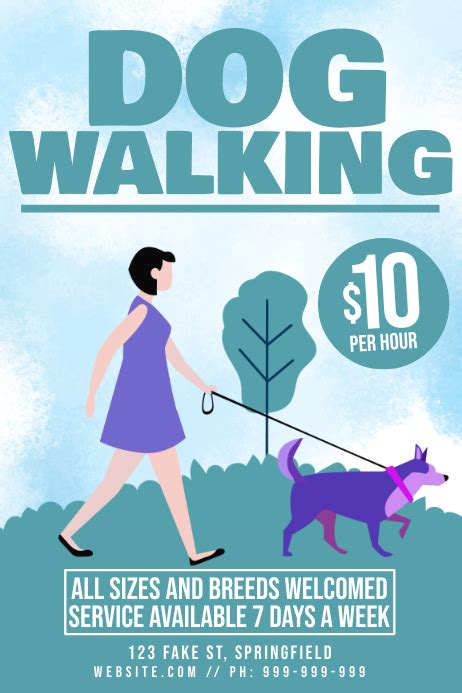 Copy Of Dog Walking Poster Postermywall