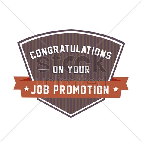 Congratulatory Message On Job Promotion Vector Image 1924006
