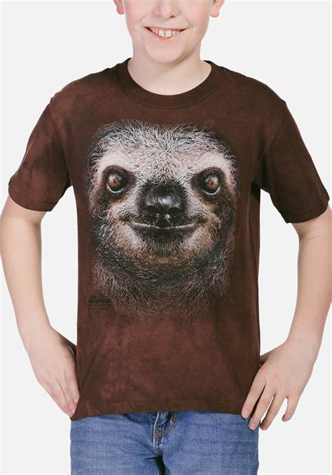Sloth Face Kids T Shirt