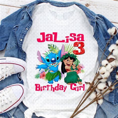 Personalized Stitch Birthday Shirt Stitch And Lilo Birthday Etsy