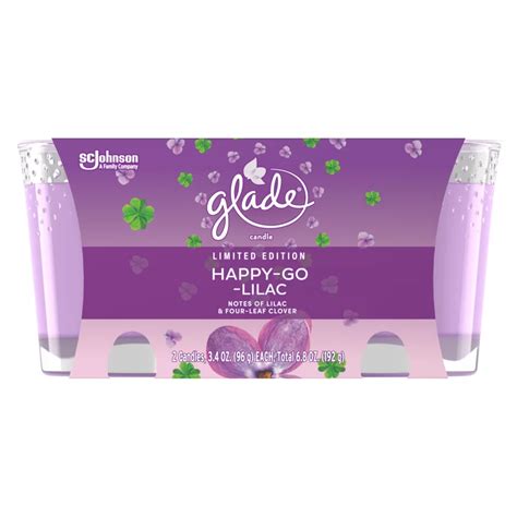 Glade Happy Go Lilac Candles Shop Candles At H E B