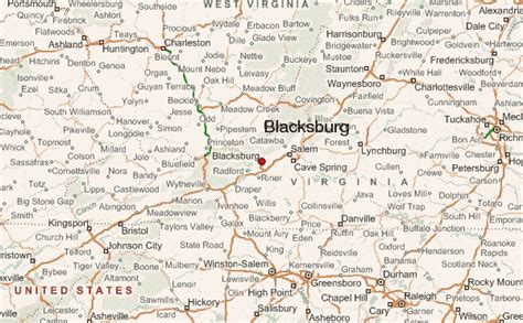Guía Urbano De Blacksburg Virginia