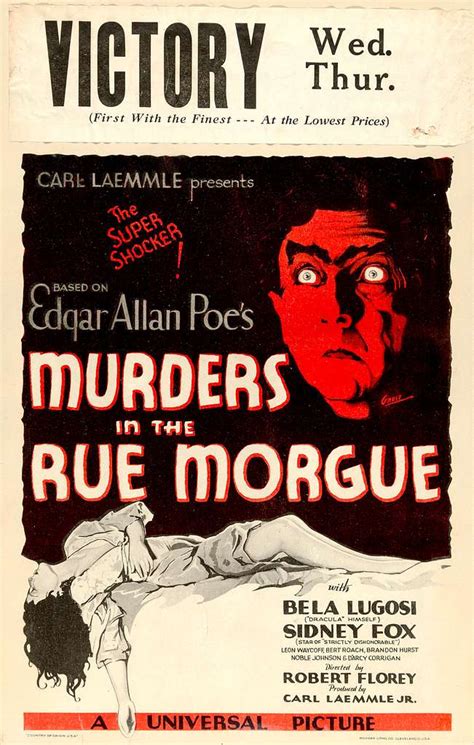 Murders In The Rue Morgue 1932 Window Card Picryl Public Domain