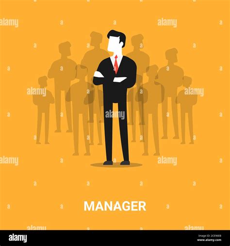 Hr Manager Standing In Front Of Job Applicants Silhouettes