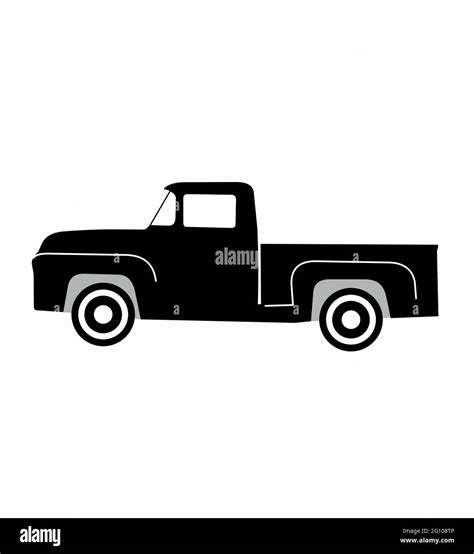 Old Vintage Us Pick Up Truck 1956 Ford F100 Stock Vector Image And Art