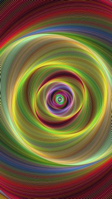 Colorful Spiral Rotation Fractal Lines 4k Hd Trippy Wallpapers Hd