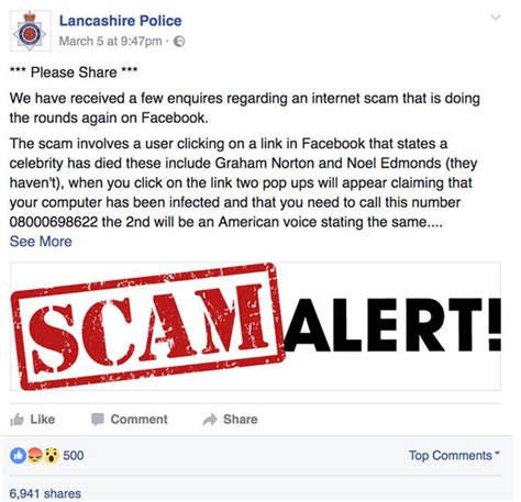 facebook scam warning if you see this on your news feed do not click uk