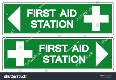 First Aid Station Symbol Sign Vector Stock Vector Royalty Free