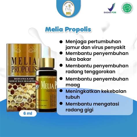 Melia Propolis Original Asli Ml Dan Ml Kemasan Terbaru Bpom Di