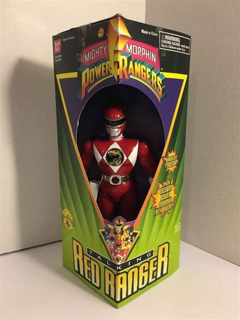 1995 Mmpr Power Rangers Talking Red Ranger Bandai New 8 Action Figure