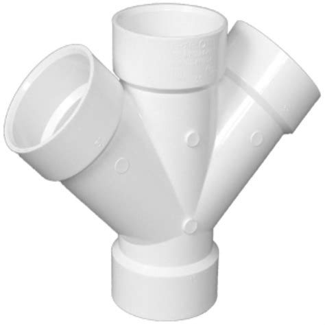 Shop Charlotte Pipe 6 In Dia 90 Degree Pvc Double Wye