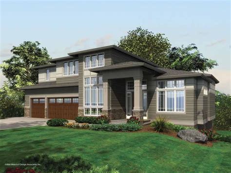 Existing in harmony with nature. Prairie Style Garage Plans Contemporary Prairie Style Home ...