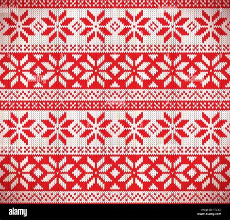 Christmas Nordic Seamless Knitting Illustration Stock Vector Image