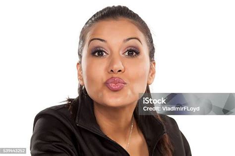 Woman With Pursed Lips Stock Photo Download Image Now Human Lips