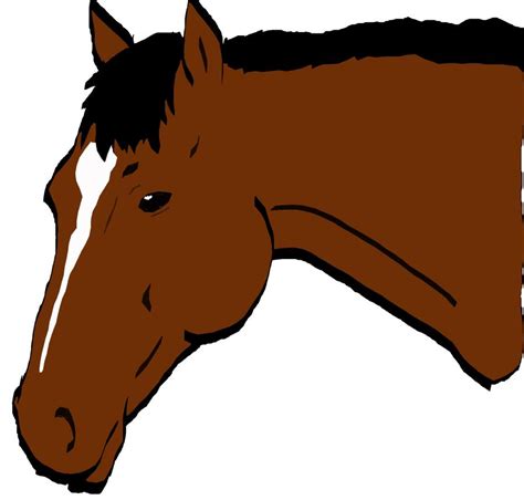 Simple Cartoon Horse Head