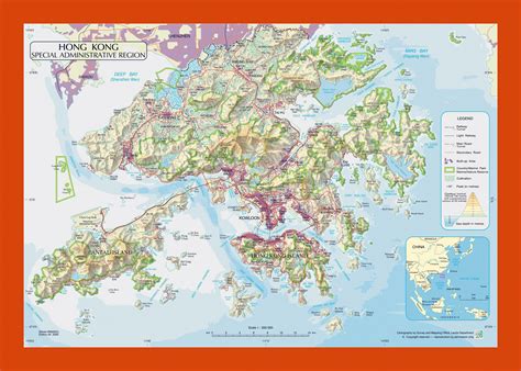Physical Map Of Hong Kong Maps Of Hong Kong Maps Of Asia GIF Map Maps Of The World In
