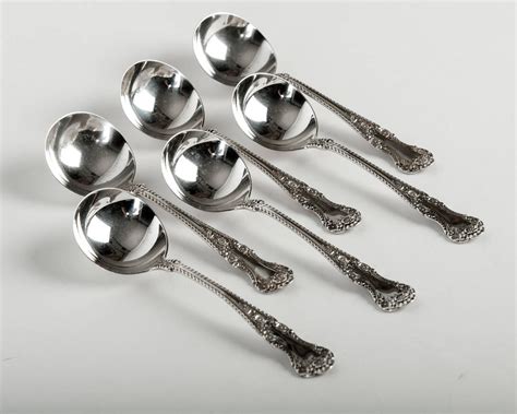 Antique Sterling Silver Soup Spoons At 1stdibs