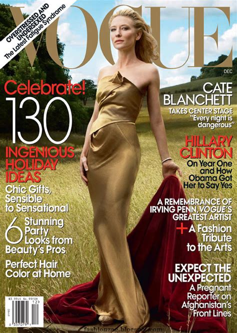 Cover Cate Blanchett By Annie Leibovitz For Vogue Us December 09 Fashion Gone Rogue