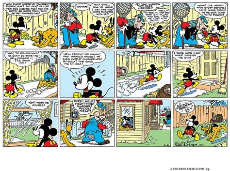 Mickey Mouse Cartoon Color Newspaper Funnies Comic Strip