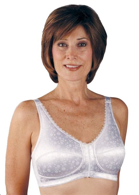 Classique Post Mastectomy Front And Back Closure Bra 732 46a White