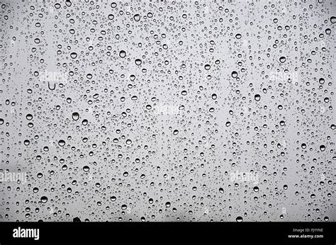 Raindrops On The Glass Stock Photo Alamy