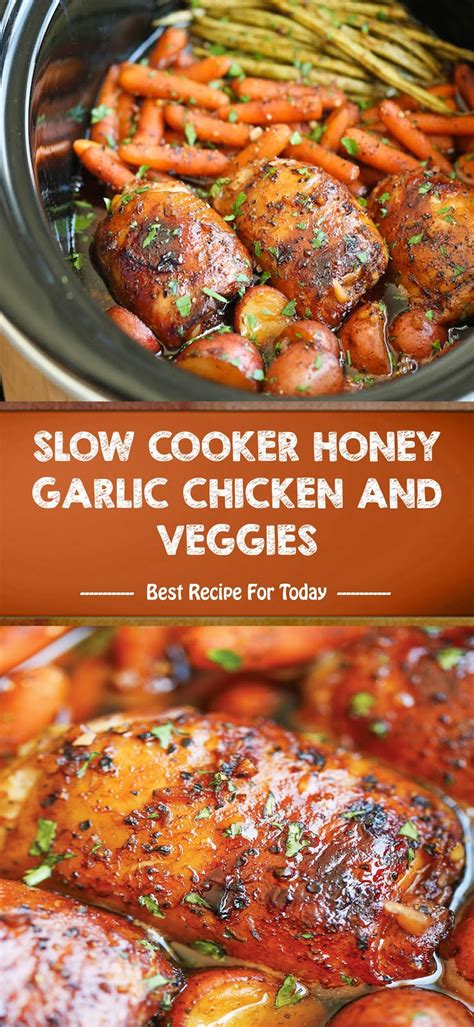 Slow Cooker Honey Garlic Chicken And Veggies Chicken